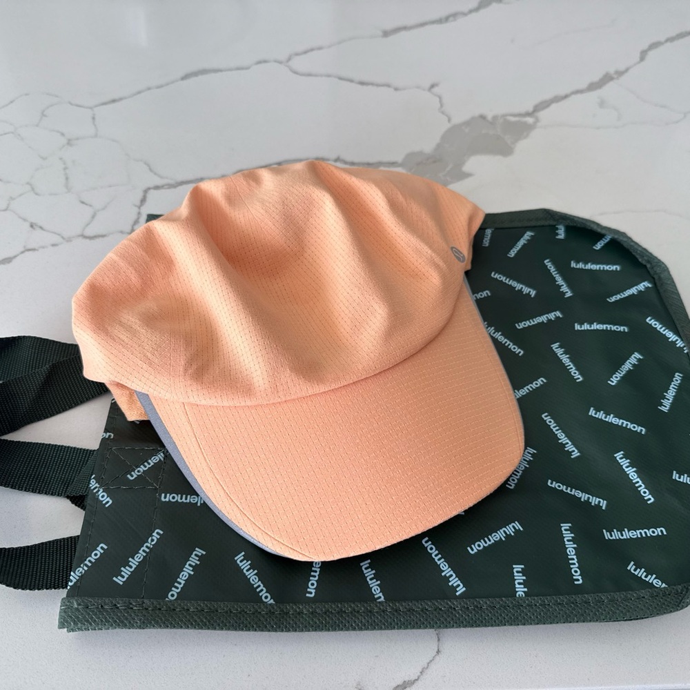 Lululemon Coral Cap Hat with shopping bag